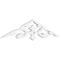 Ekena Millwork Pitch Whitman Architectural Grade PVC Gable Pediment, 36"W x 7 1/2"H x 1"P (5/12) GPP036X008X100WHI - alternate 1